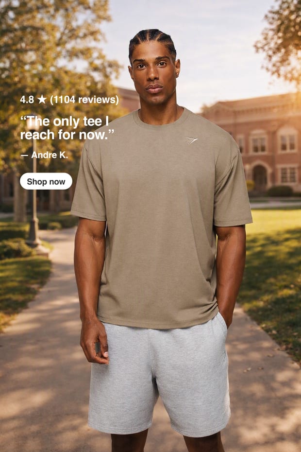 Gymshark Campus Crest Tee composited by xfer