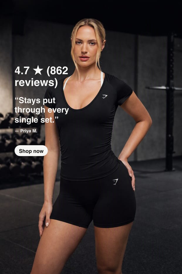 Gymshark Flutter Tee composited by xfer