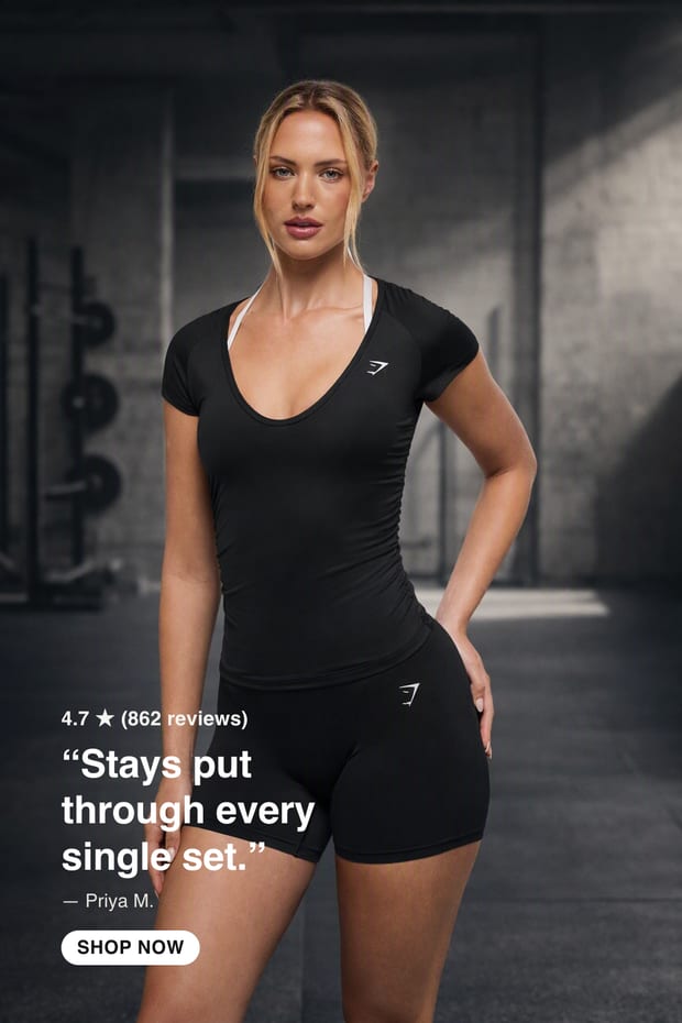 Gymshark Flutter Tee composited by gpt54