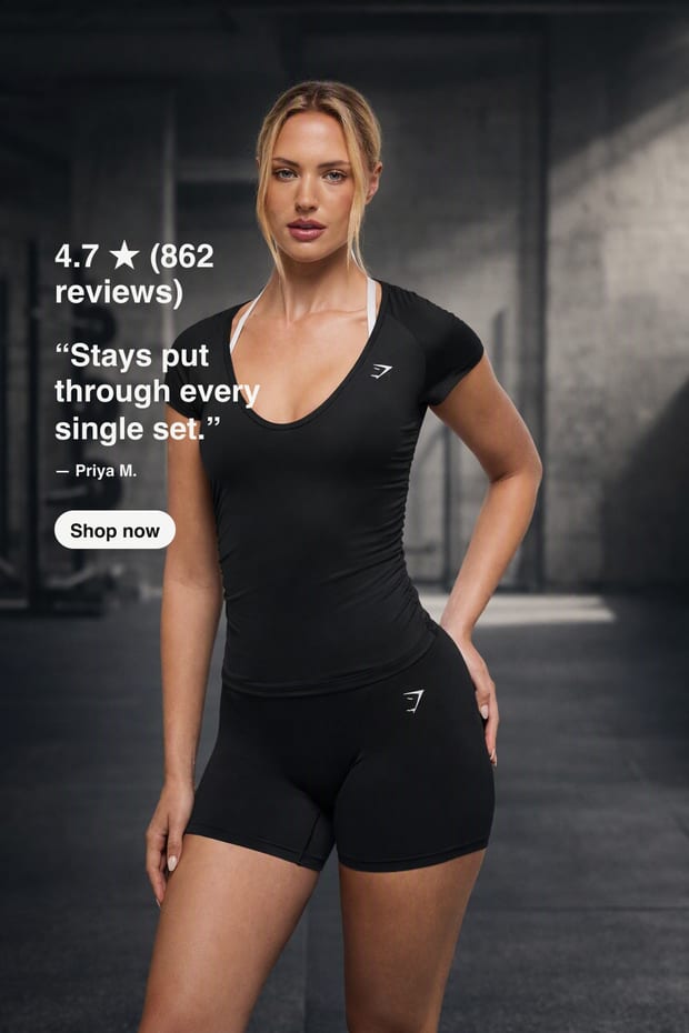 Gymshark Flutter Tee composited by xfer