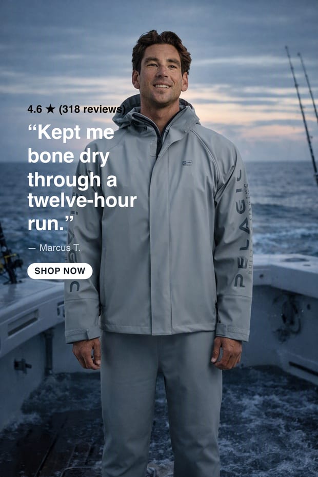 PELAGIC Torrent Jacket composited by gpt54