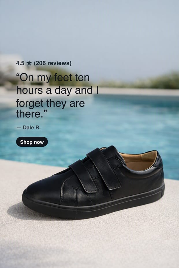 Black leather shoe composited by gpt54